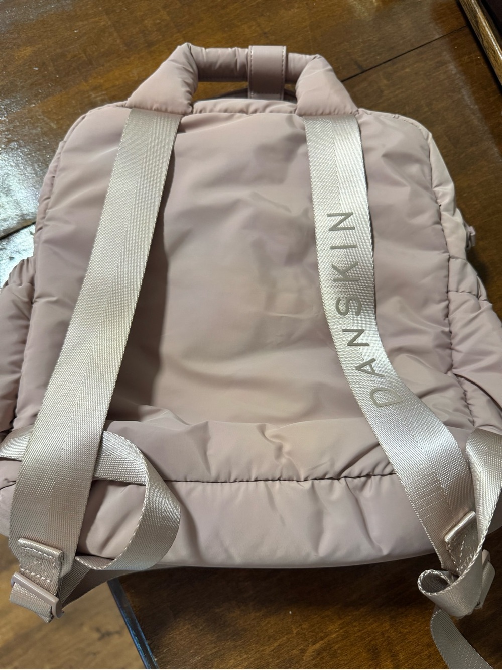 Danskin Blush Pink Puffer-Style Backpack - Picture 2 of 4